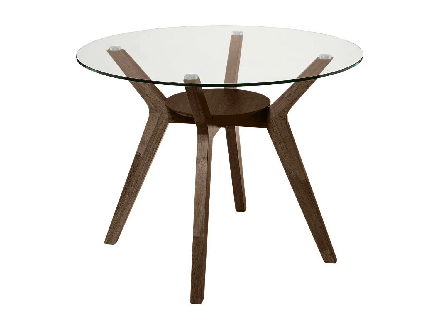 Table ronde Sarena en chêne ou noyer – Alliance parfaite de charme et style naturel-Couleur Marron-Diamètre 120 cm