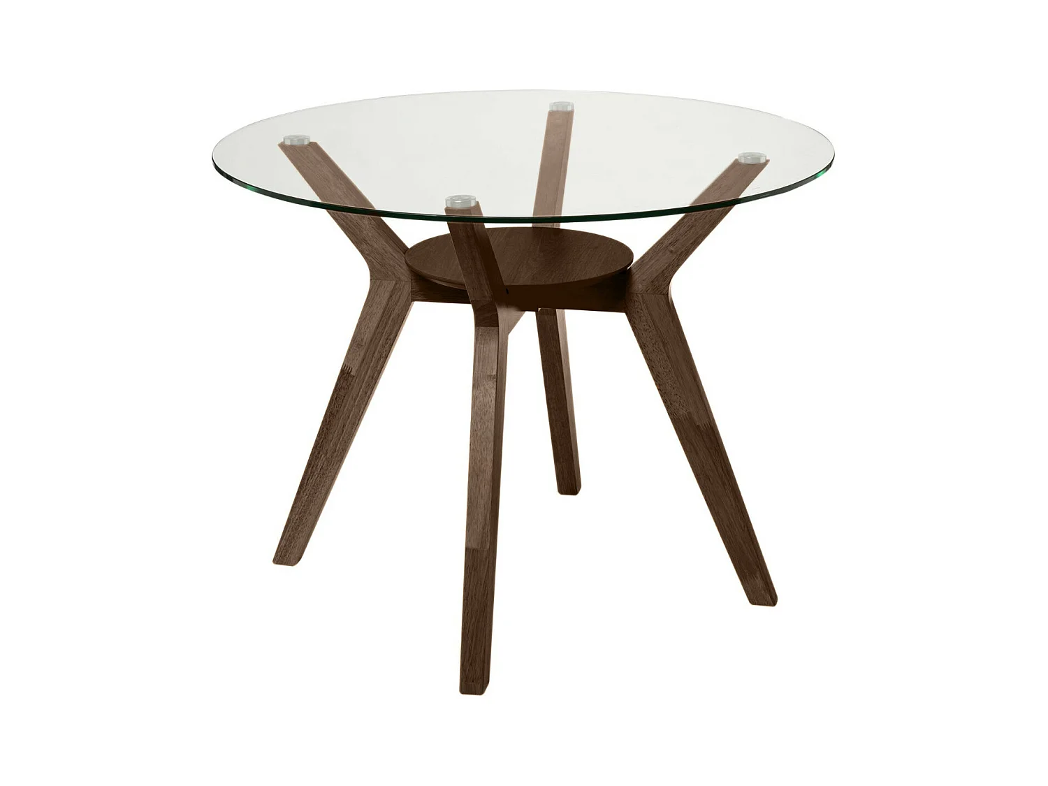 Table ronde Sarena en chêne ou noyer – Alliance parfaite de charme et style naturel-Couleur Marron-Diamètre 120 cm