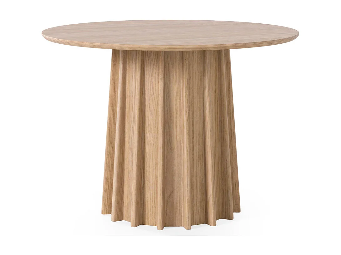 Table ronde en chêne Laurenza - Élégance naturelle-Diamètre 120 cm