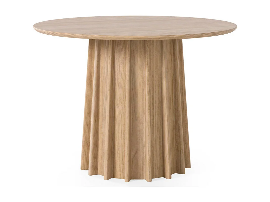 Table ronde en chêne Laurenza - Élégance naturelle-Diamètre 120 cm
