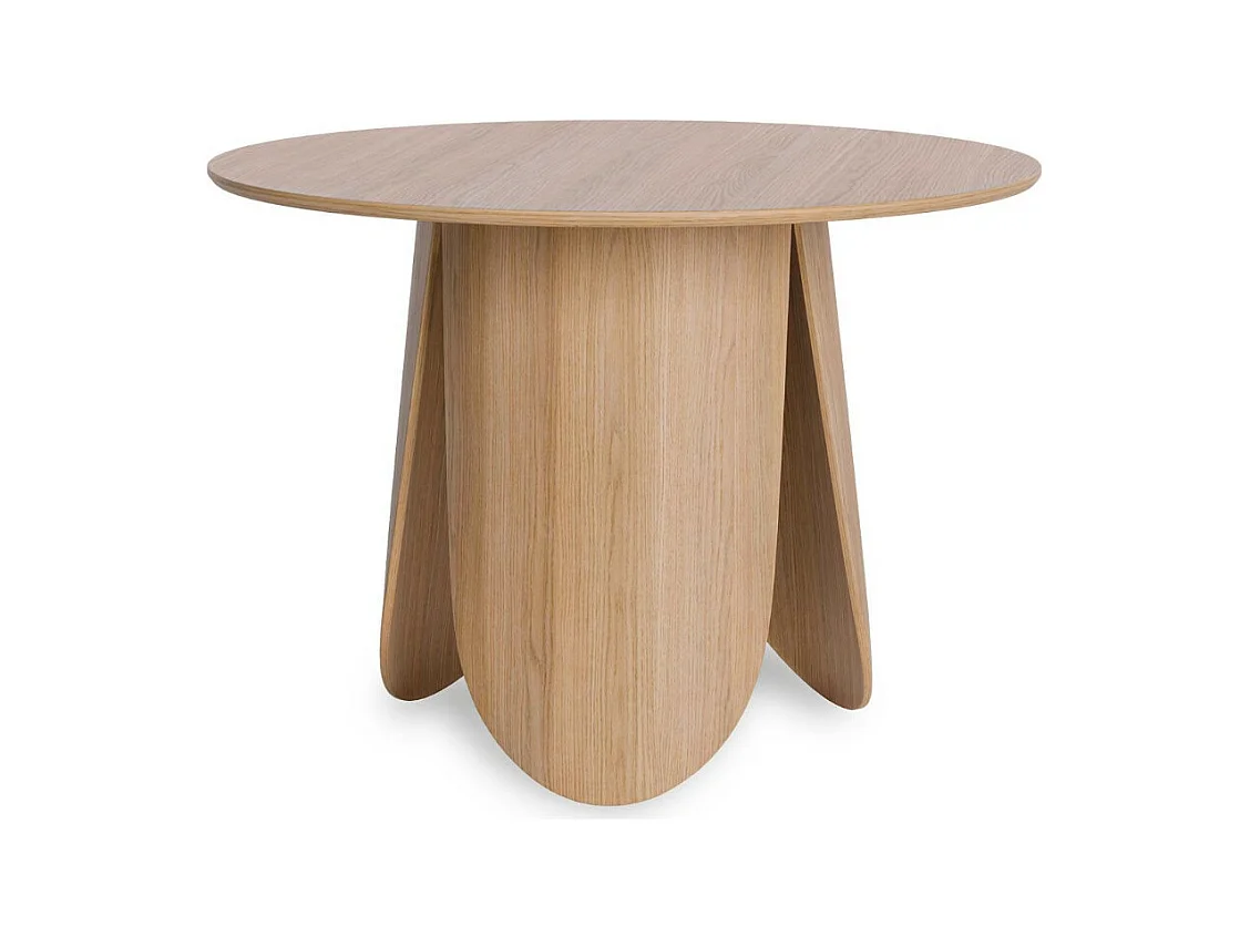 Table ronde en chêne Karene – Élégance et charme naturel-Diamètre 120 cm
