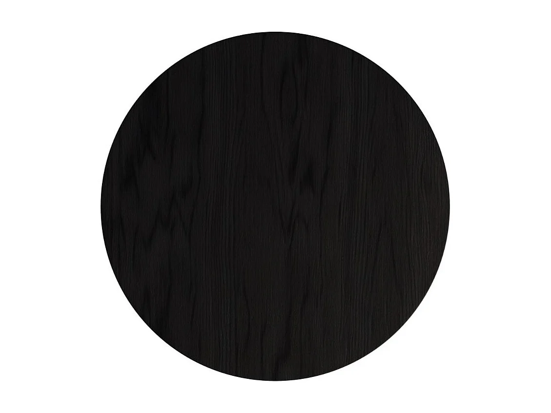 Table ronde en chêne Norka - Élégance naturelle-Couleur Noir
