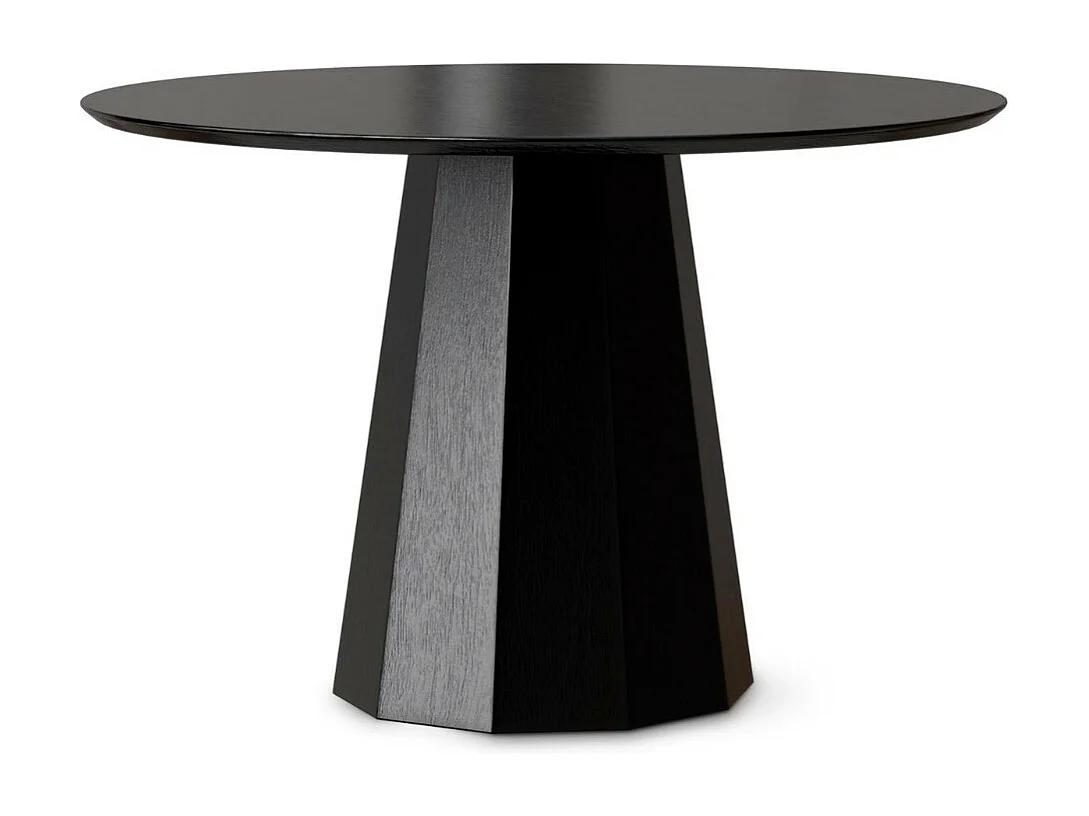 Table ronde en chêne Norka - Élégance naturelle-Couleur Noir