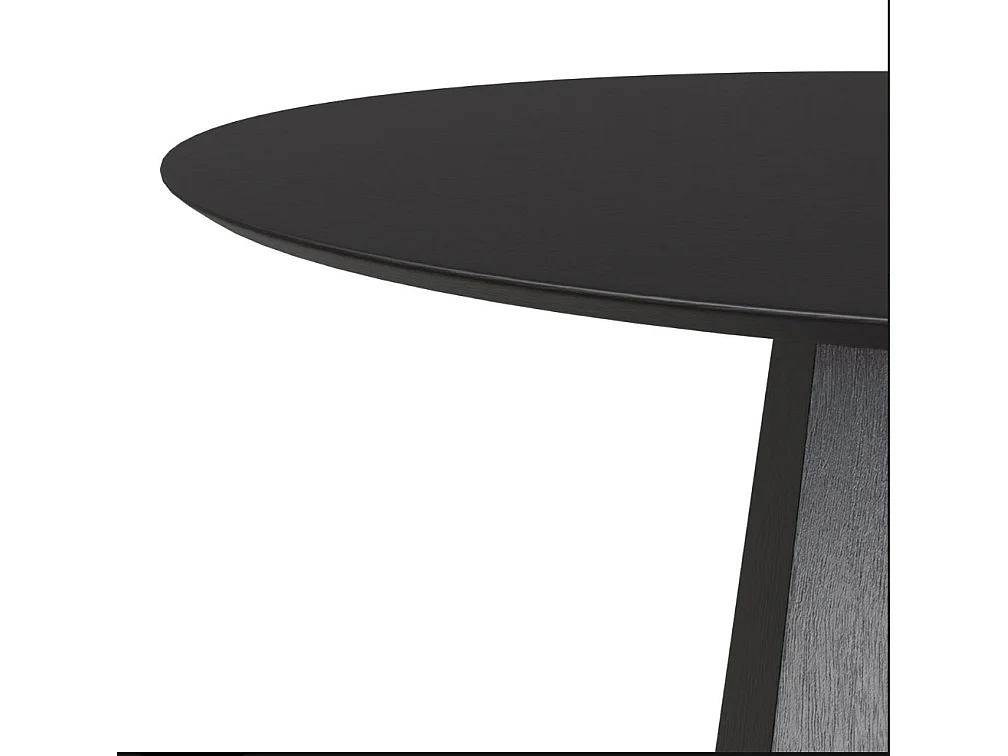 Table ronde en chêne Norka - Élégance naturelle-Couleur Noir