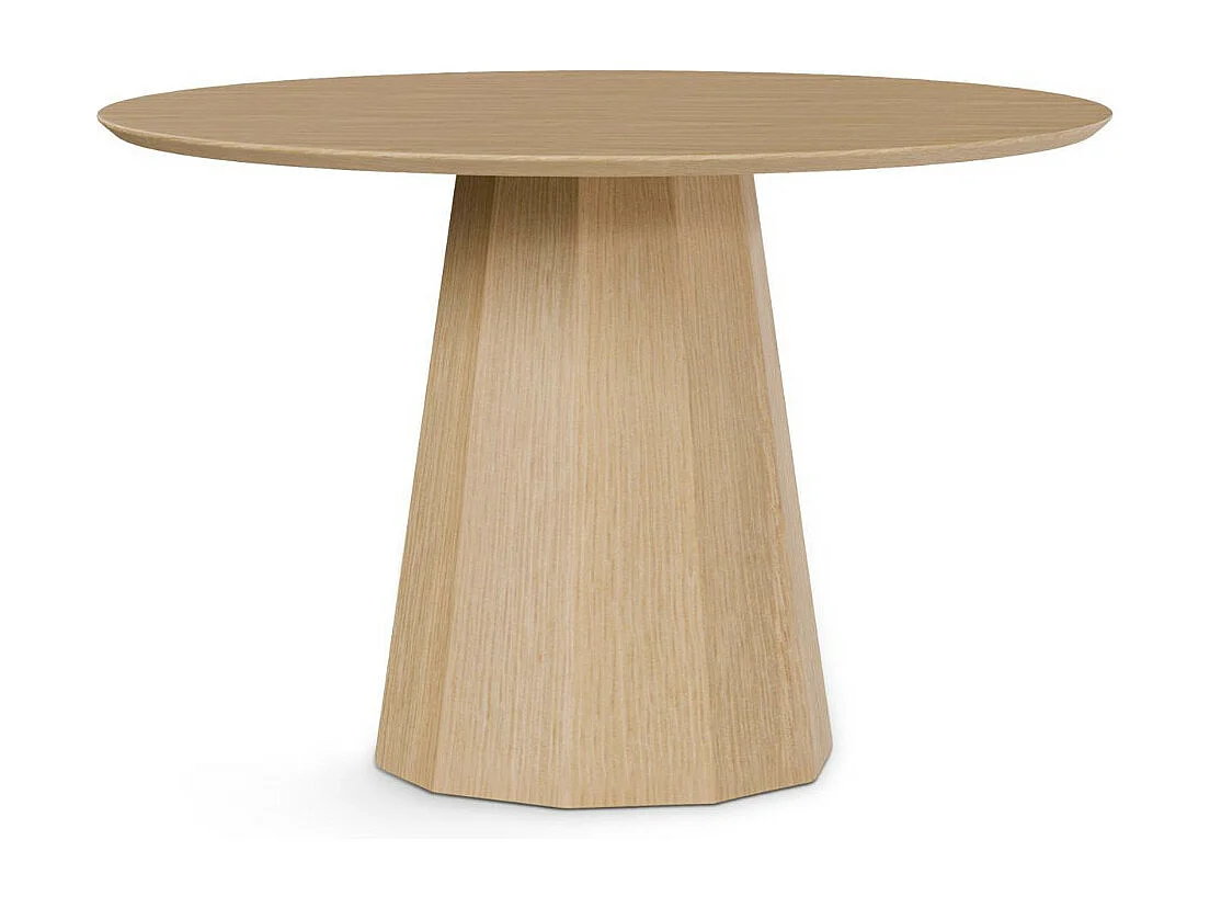 Table ronde en chêne Norka - Élégance naturelle-Couleur Noir