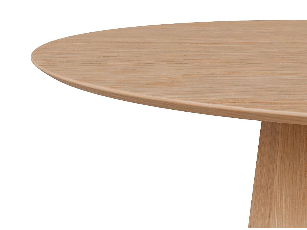 Table ronde en chêne Norka - Élégance naturelle-Couleur Noir