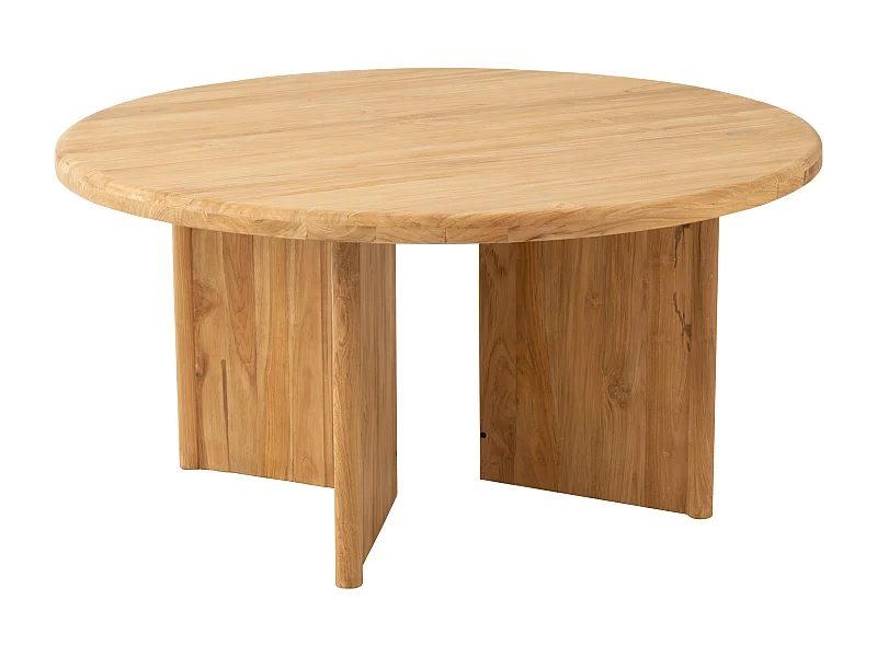 Mesa redonda de Teca natural 150 cm - El encanto de la madera en tu interior
