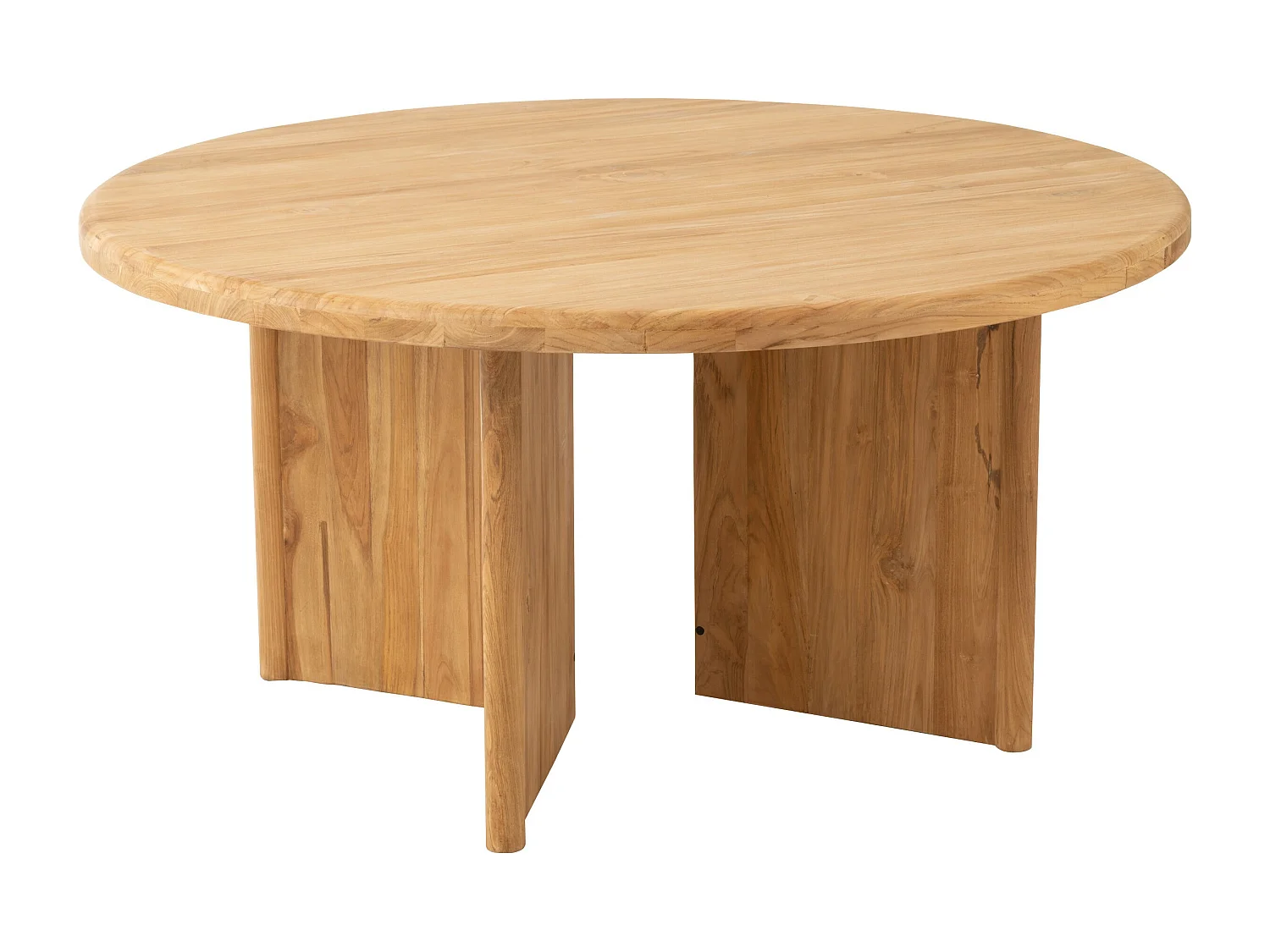 Mesa redonda de Teca natural 150 cm - El encanto de la madera en tu interior