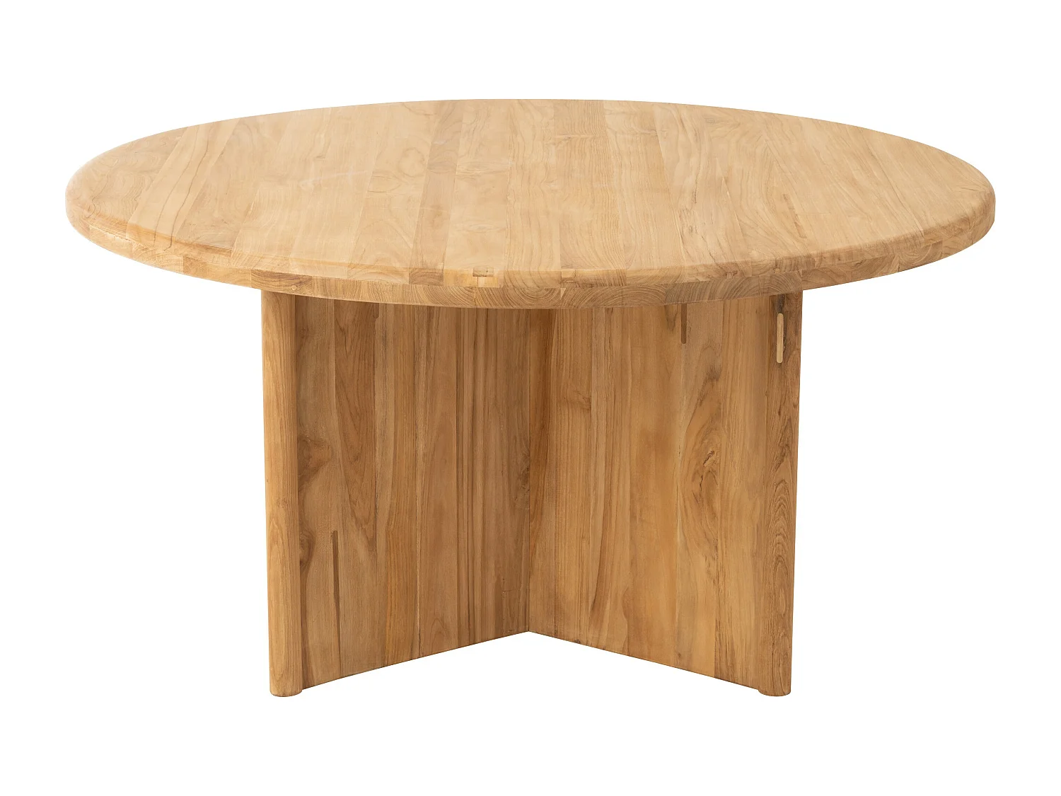 Mesa redonda de Teca natural 150 cm - El encanto de la madera en tu interior