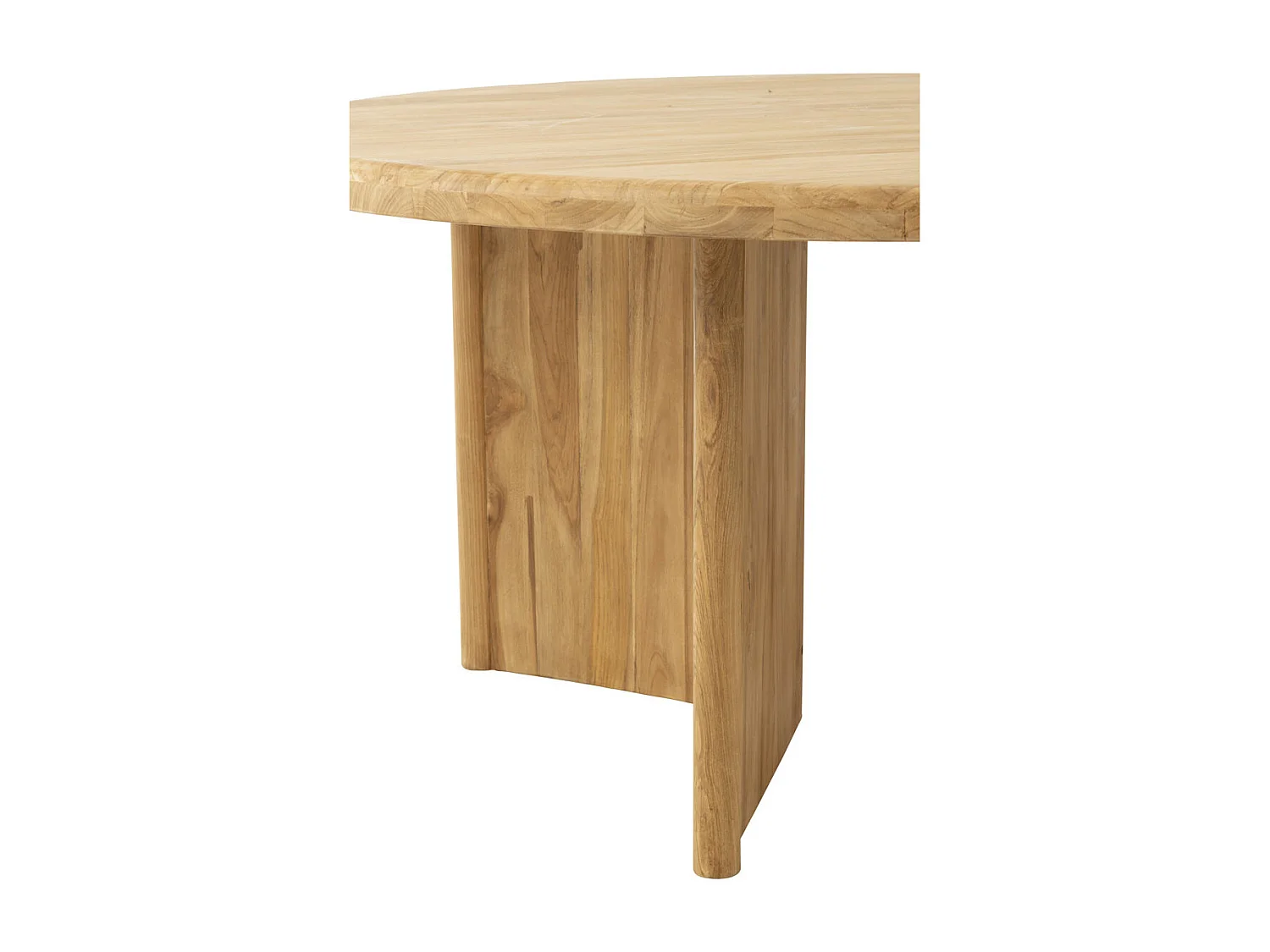 Mesa redonda de Teca natural 150 cm - El encanto de la madera en tu interior