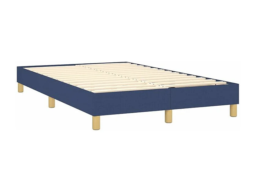 Sommier à lattes de lit avec matelas Bleu 120x200 Tissu
