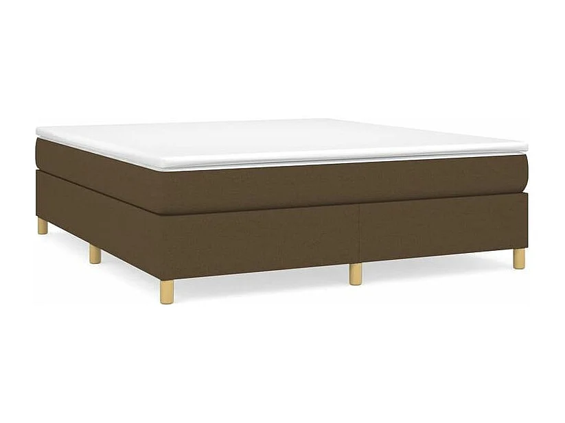 Sommier à lattes de lit avec matelas Marron foncé 160x200