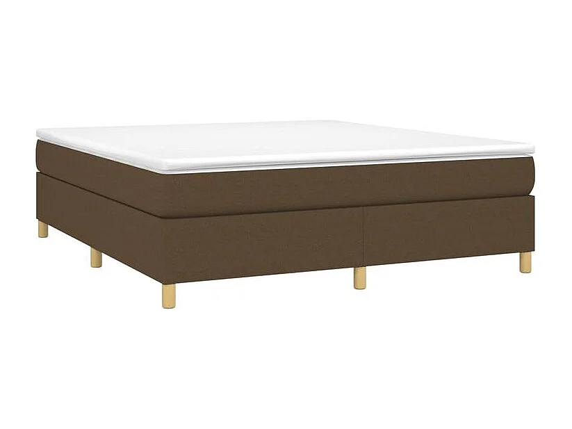 Sommier à lattes de lit avec matelas Marron foncé 160x200