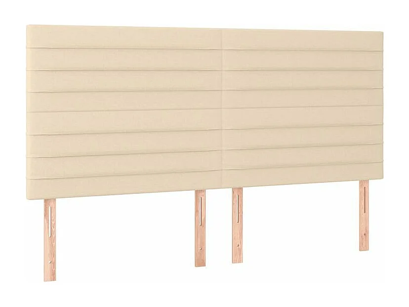 Sommier à lattes de lit avec matelas Crème 160x200 Tissu