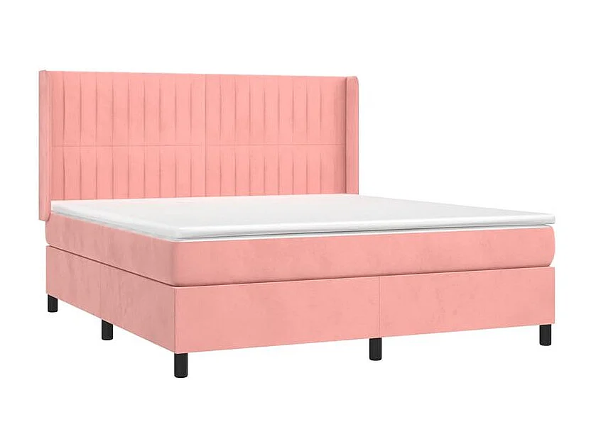 Sommier à lattes de lit avec matelas Rose 160x200 Velours
