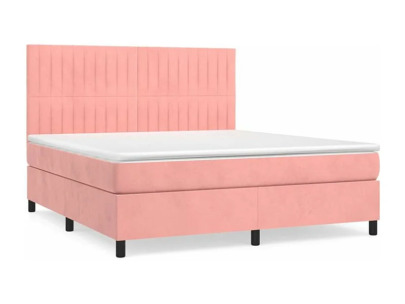 Sommier à lattes de lit avec matelas Rose 160x200 Velours