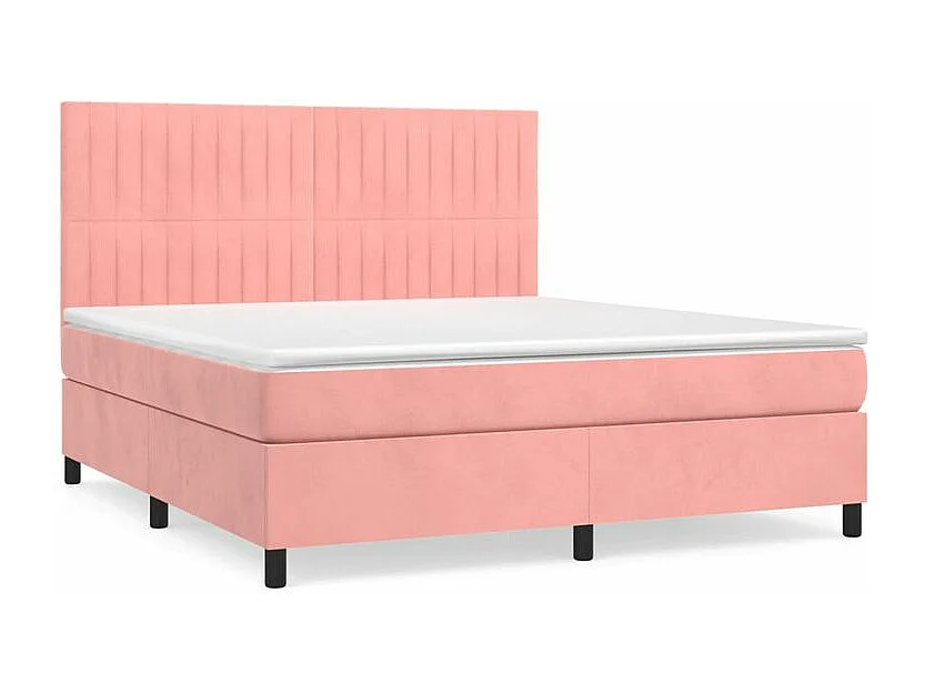 Sommier à lattes de lit avec matelas Rose 160x200 Velours