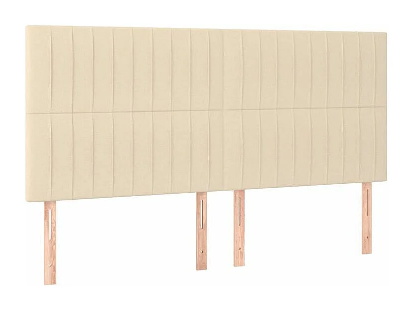Sommier à lattes de lit avec matelas Crème 160x200 Tissu