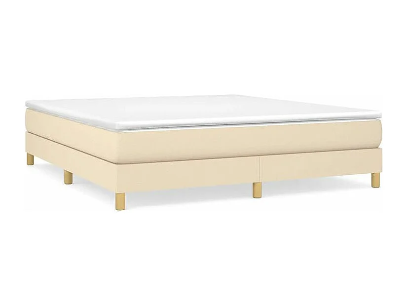 Sommier à lattes de lit avec matelas Crème 180x200 Tissu