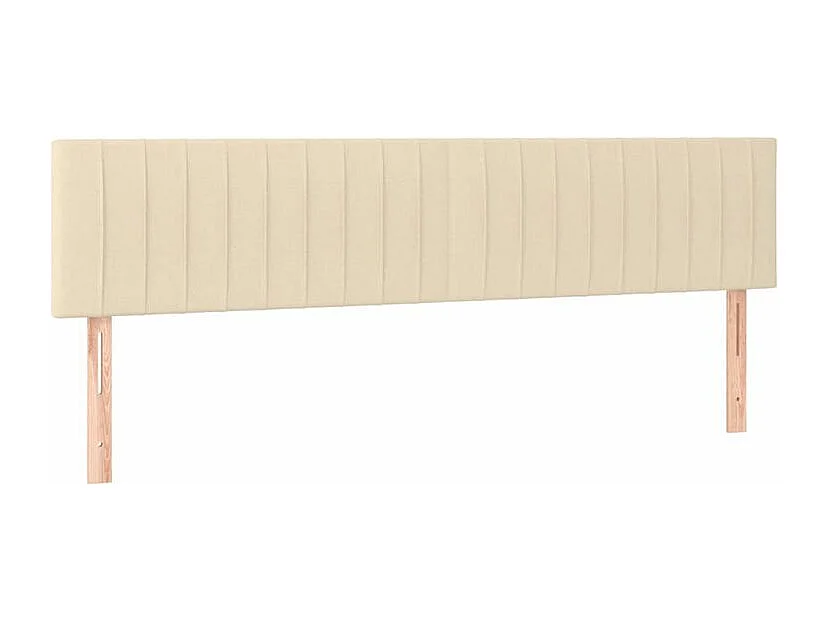 Sommier à lattes de lit et matelas et LED Crème 200x200 Tissu