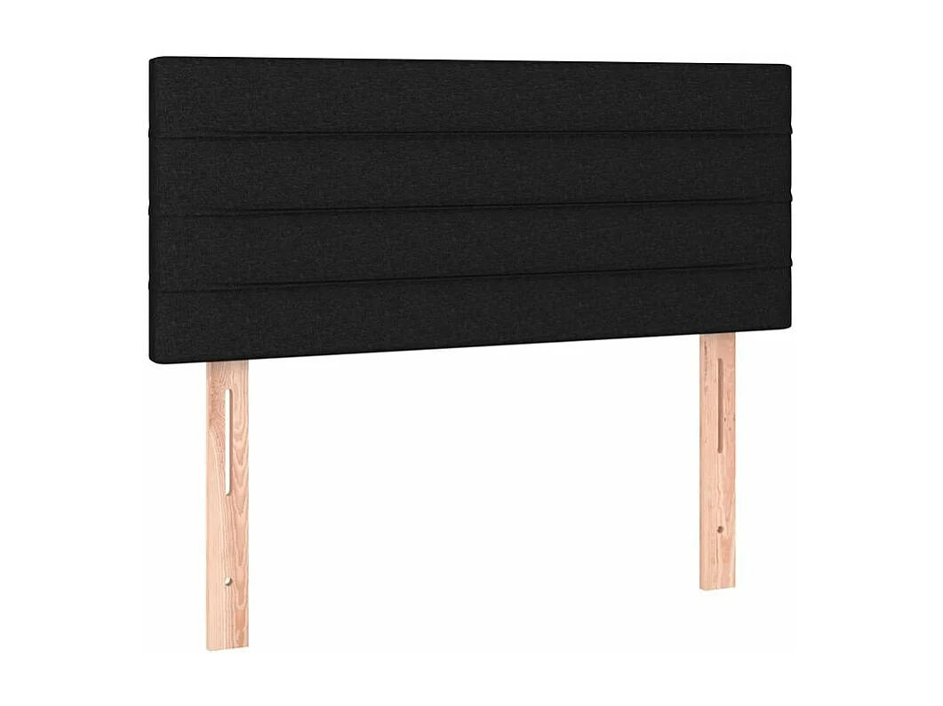 Sommier à lattes de lit avec matelas et LED Noir 80x200 Tissu