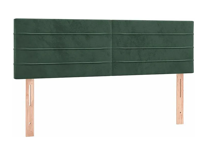 Sommier à lattes de lit et matelas Vert foncé 140x200 Velours