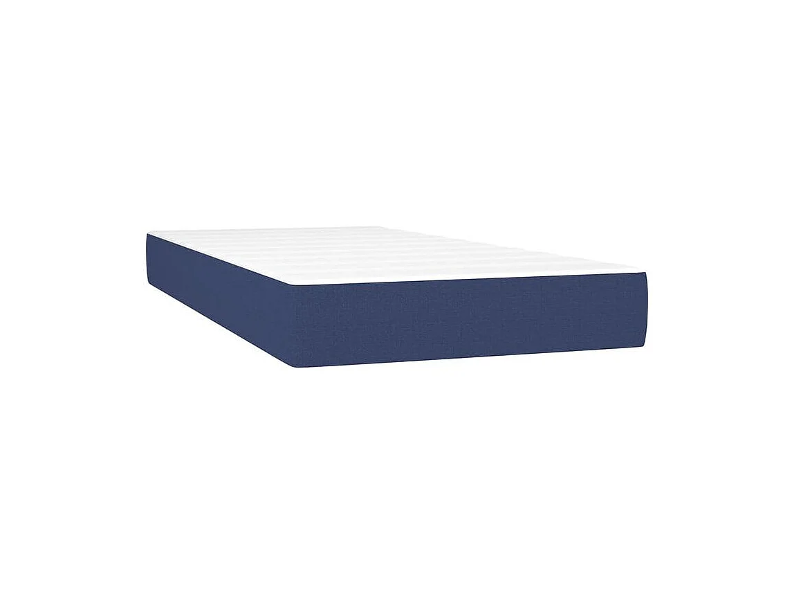 Sommier à lattes de lit avec matelas Bleu 90x200 Tissu