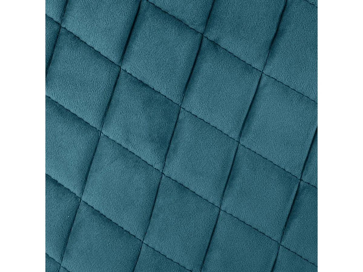 Lot de 2 Fauteuils de salle à manger en velours bleu canard - Longueur 55 x Profondeur 55 x Hauteur 76 cm