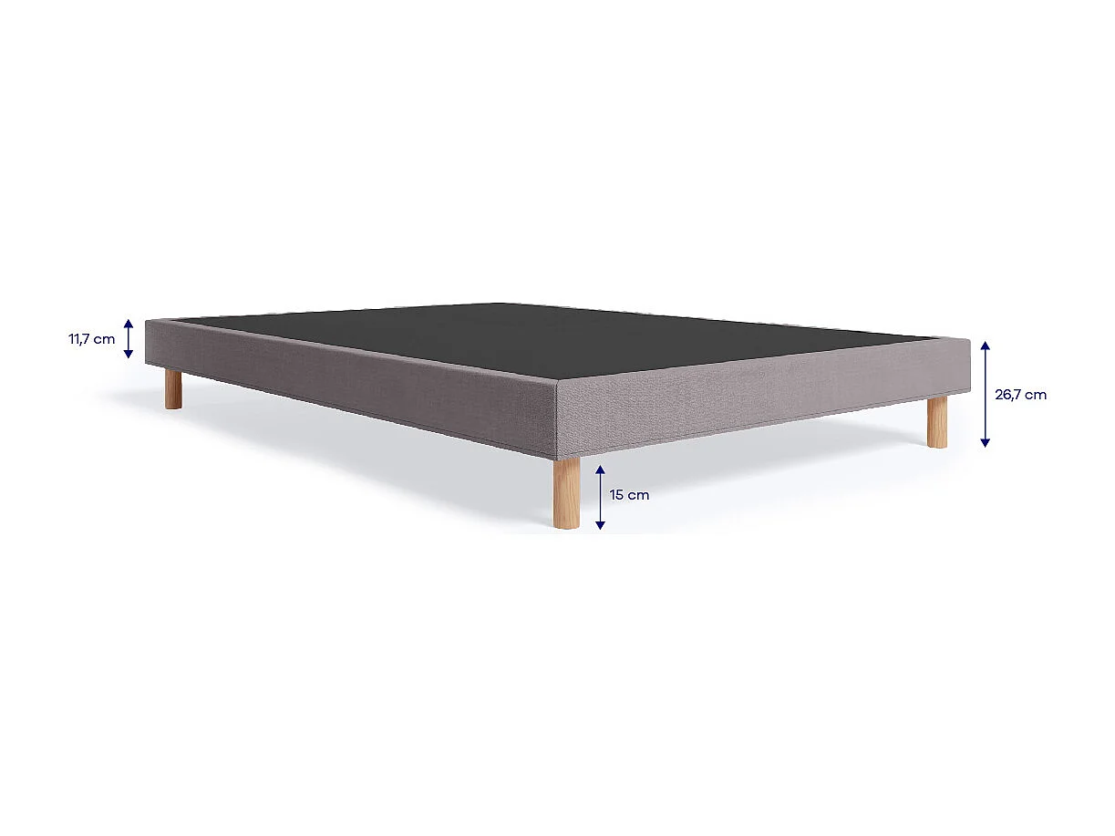 Ensemble Matelas ressorts ensachés | Sommier kit gris - 160 x 200 cm