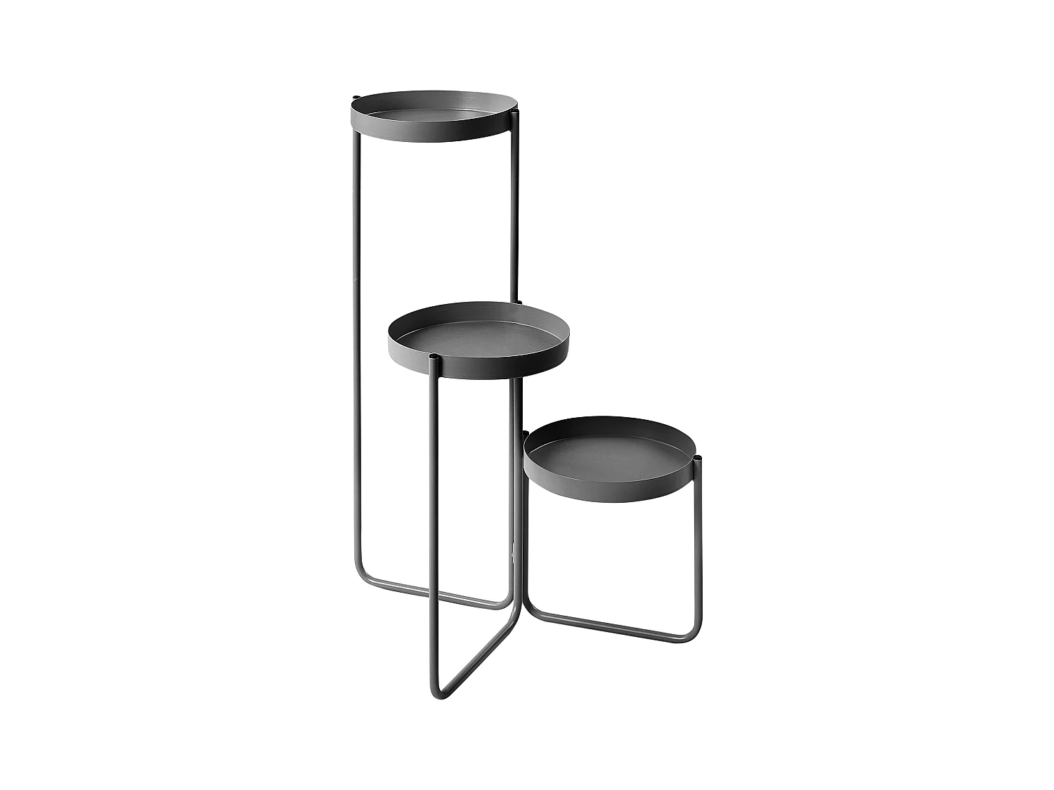 Support de pots FRAGARIA Métal 42 cm Noir