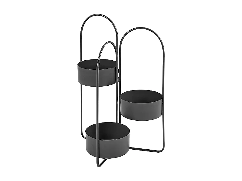Soporte para macetas COLUTENA Metal 56 cm Negro