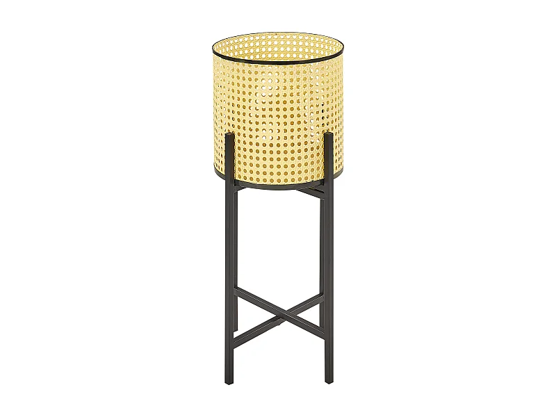 Cache-pot sur pied FALLOPIA Métal 25 cm Beige