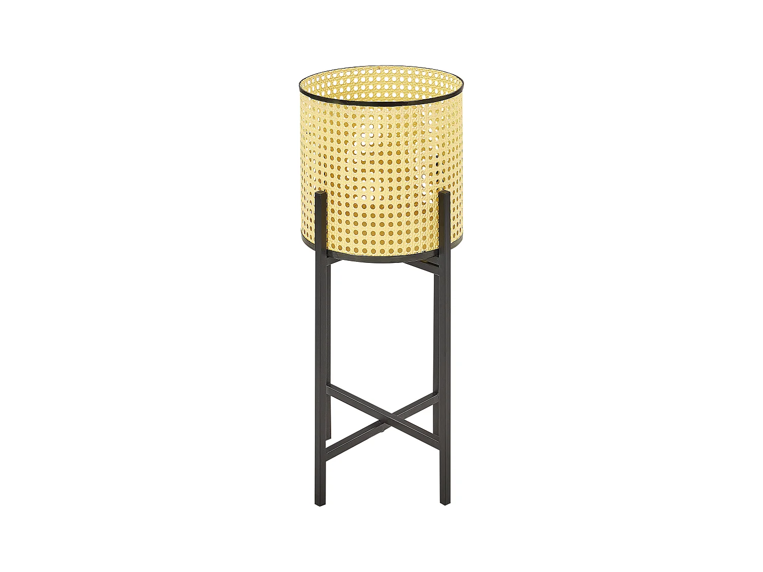 Cache-pot sur pied FALLOPIA Métal 25 cm Beige