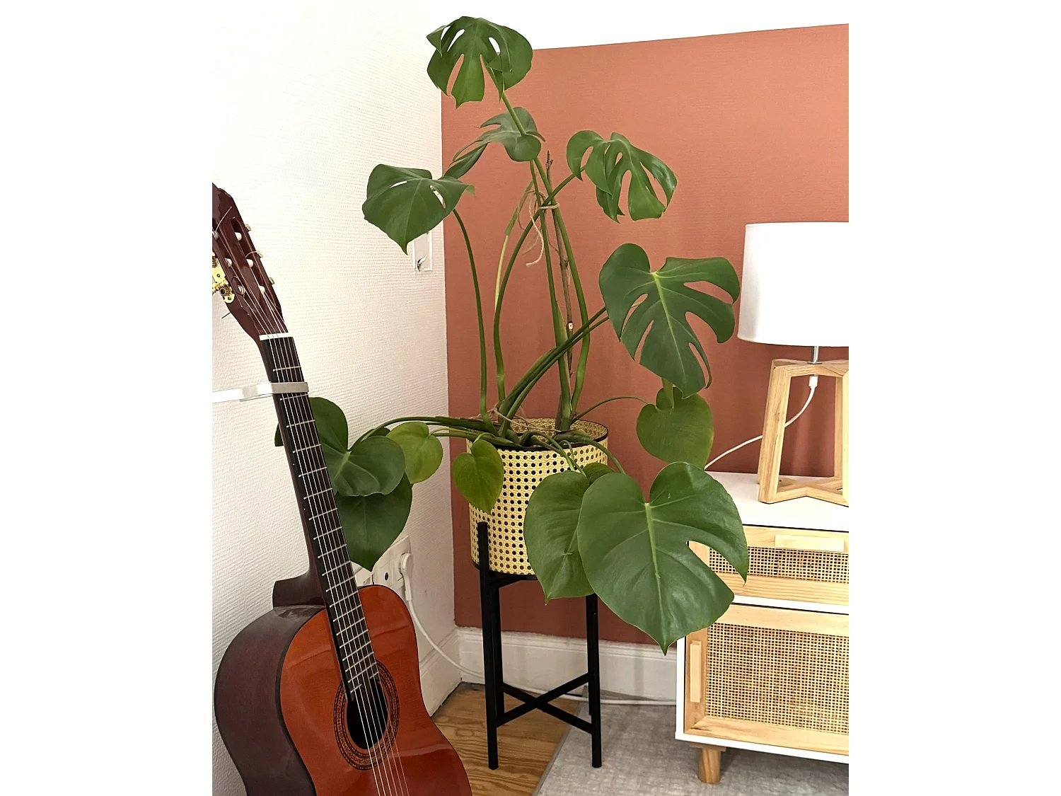 Blumentopf mit Beinen FALLOPIA Metall 25 cm Beige