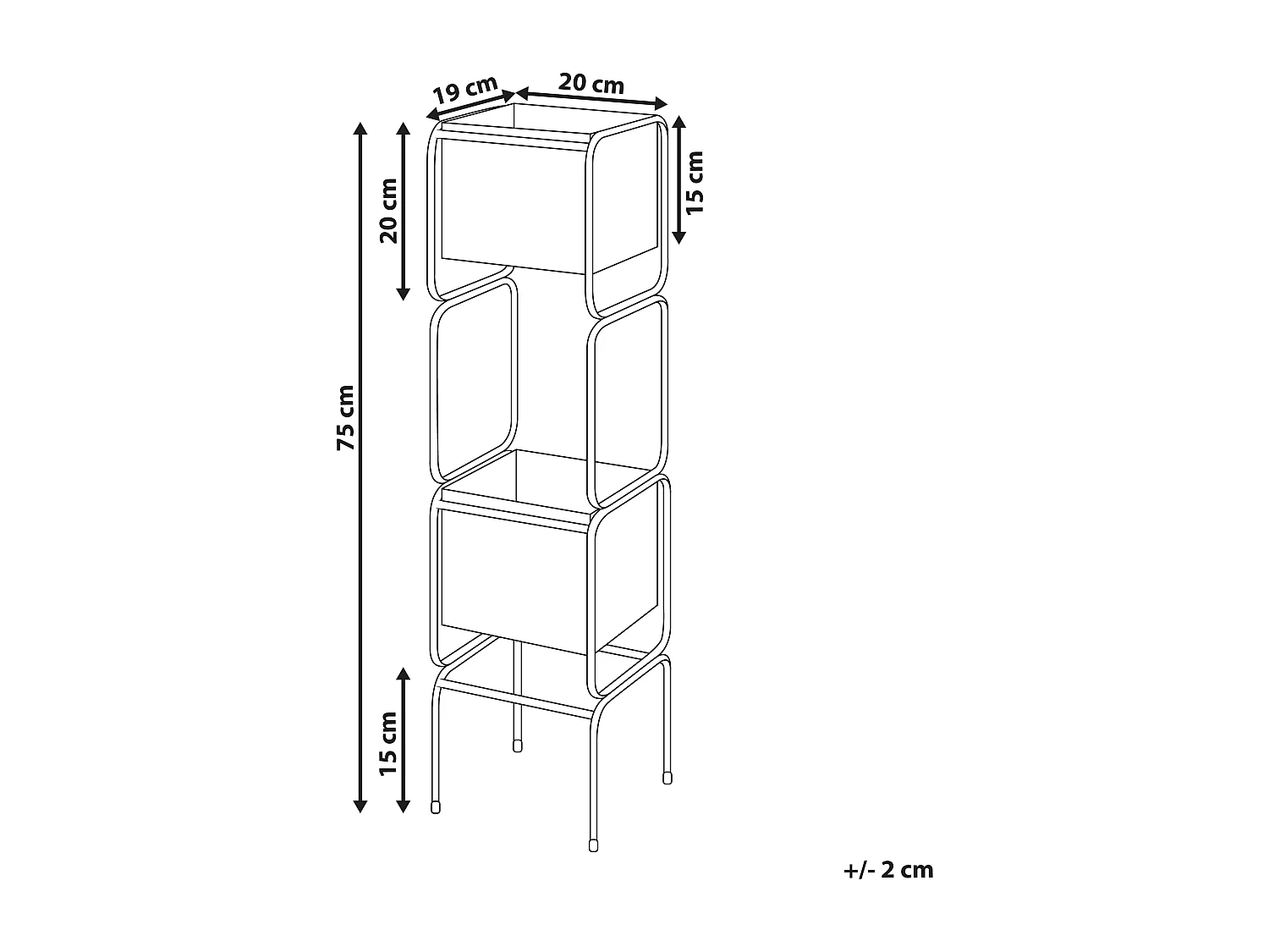 Pflanzenständer COTINUS Metall 20 cm Schwarz