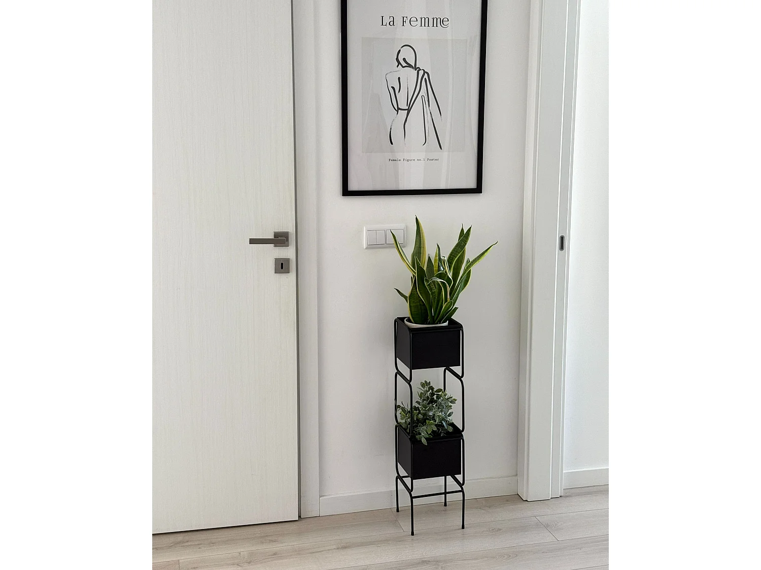 Supporto per vasi COTINUS Metallo 20 cm Nero