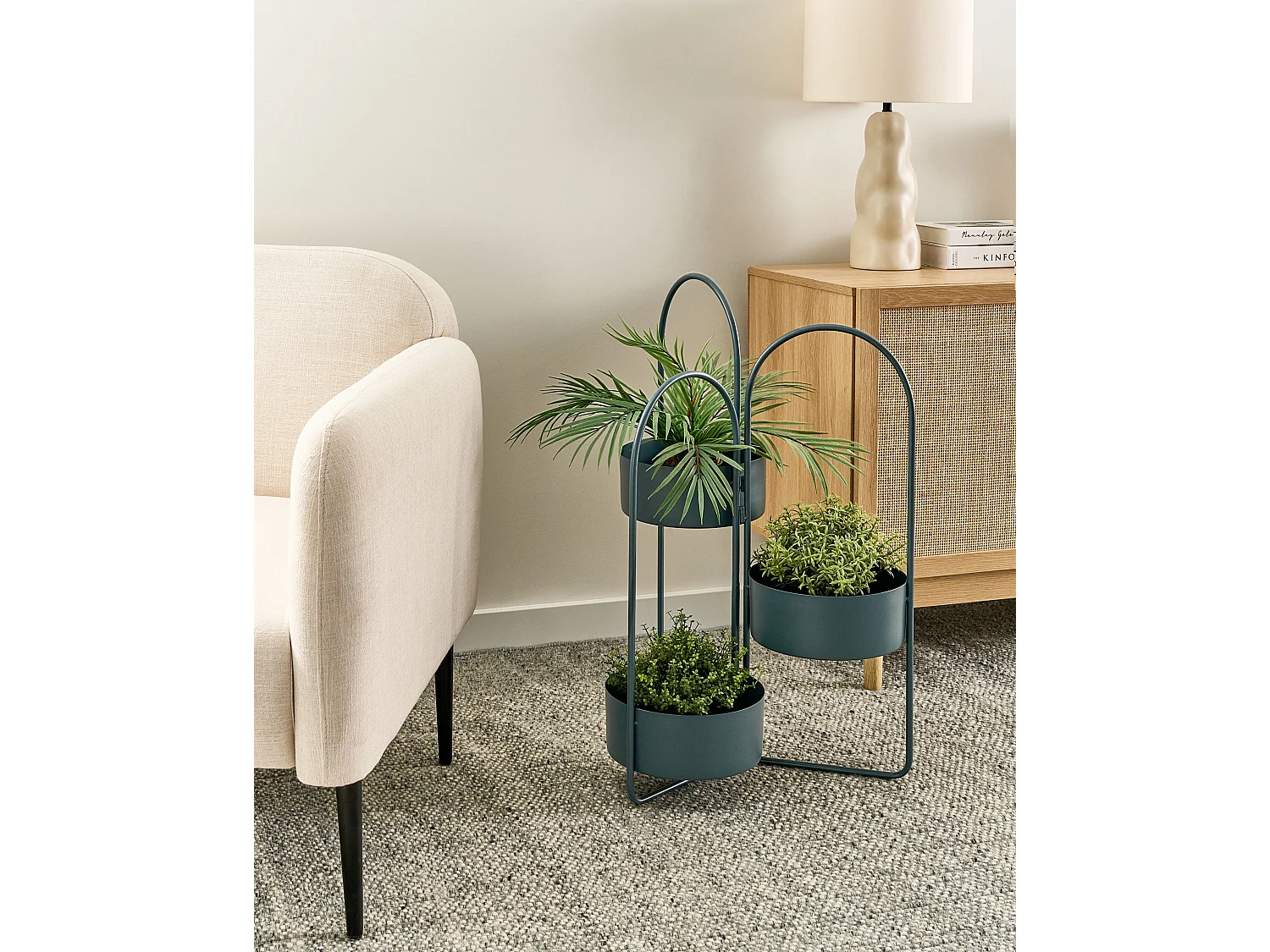 Plantenstandaard COLUTENA Metaal 56 cm Donkerblauw