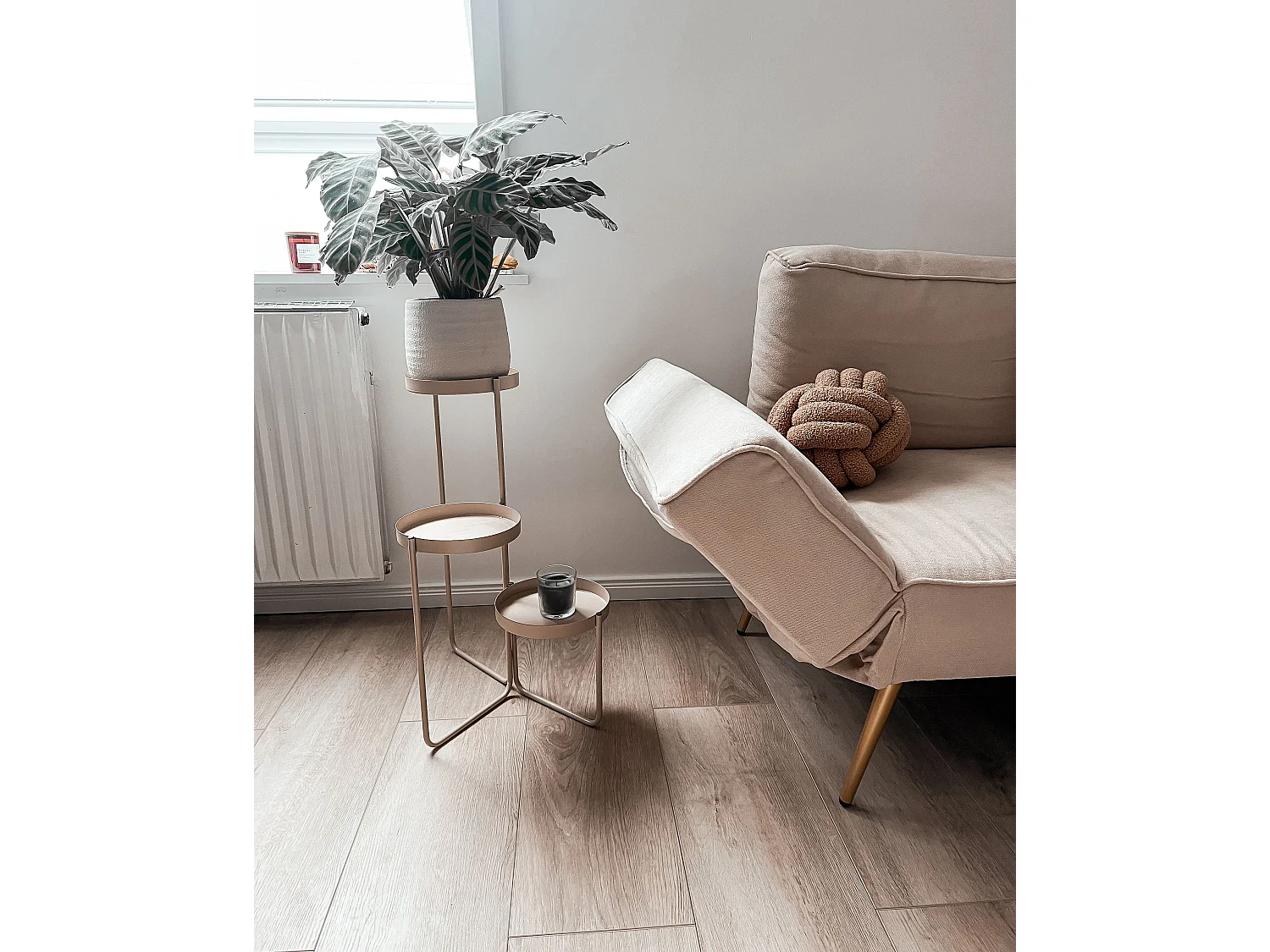 Supporto per vasi FRAGARIA Metallo 42 cm Beige