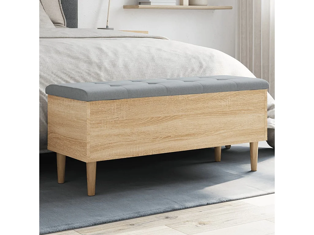 Banc de rangement chêne sonoma 102x42x46 bois d'ingénierie