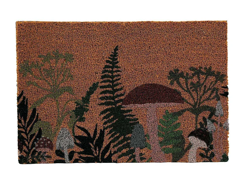 Paillasson en fibres de coco Champignon 60 x 40 cm