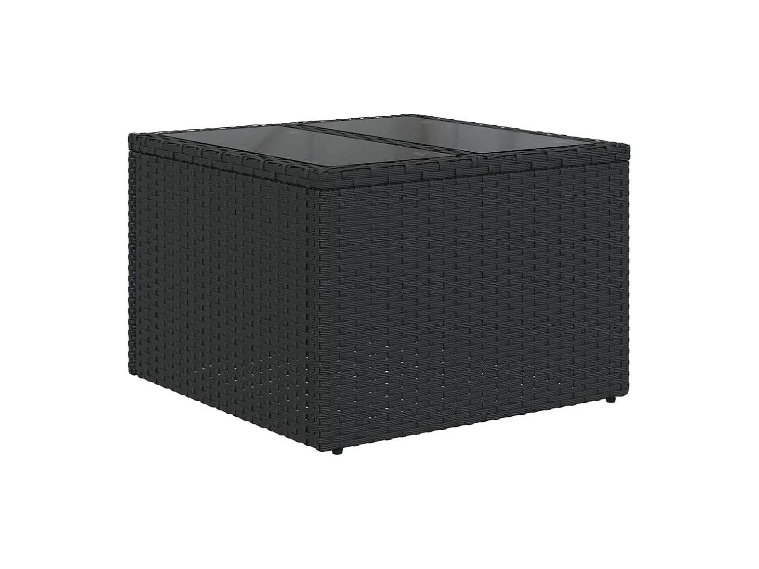 Salon de jardin 8 pcs avec coussins noir résine tressée