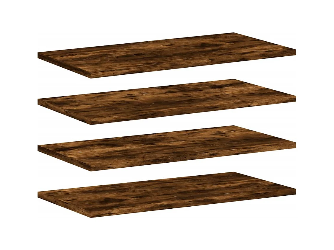Étagères murales 4 pcs chêne fumé 60x20x1,5 bois d'ingénierie
