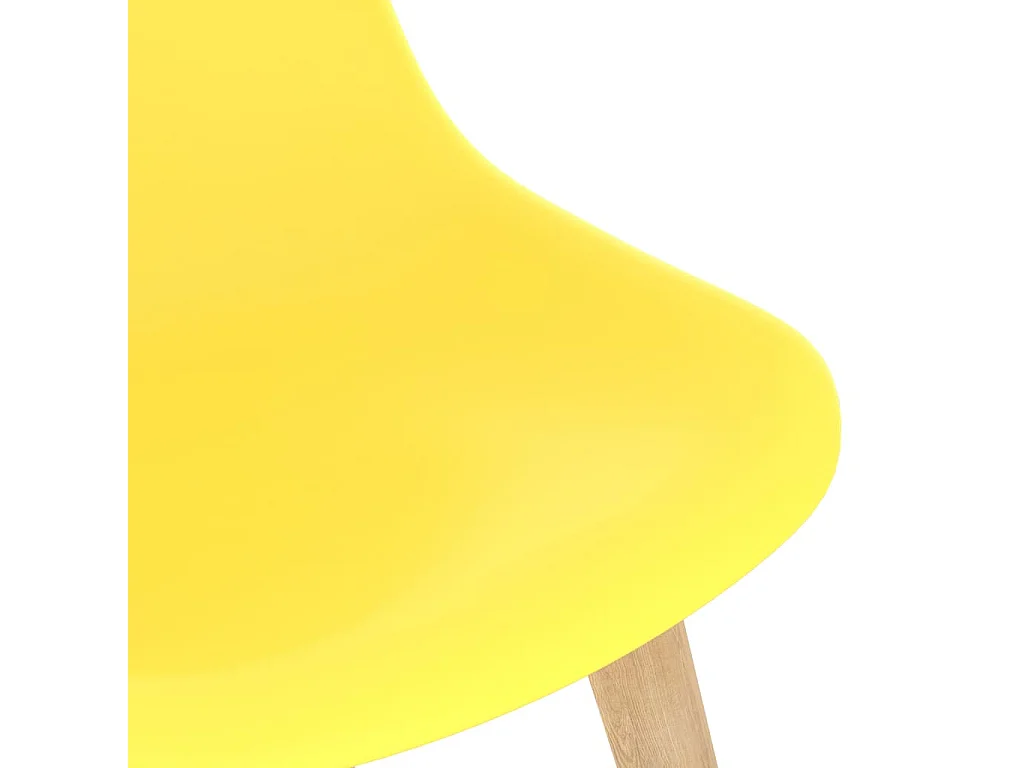 Chaises de salle à manger 6 pcs Jaune Plastique