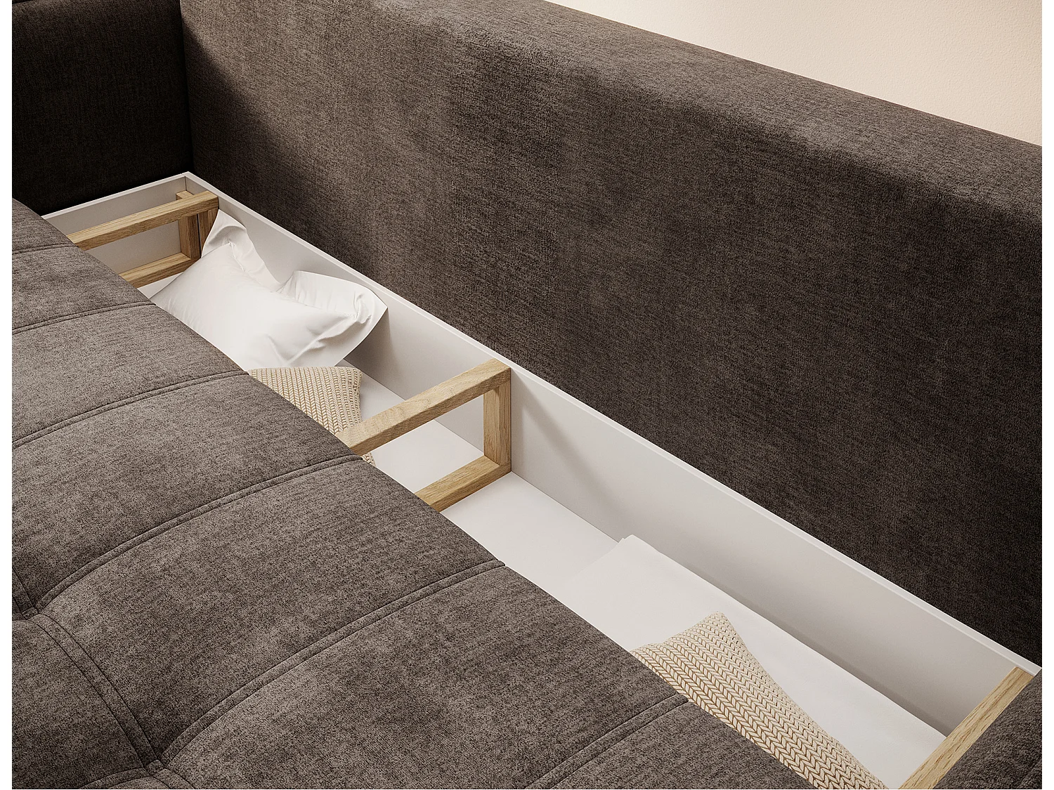 3 Pers. Canapé Venetia/Tissu/Marron