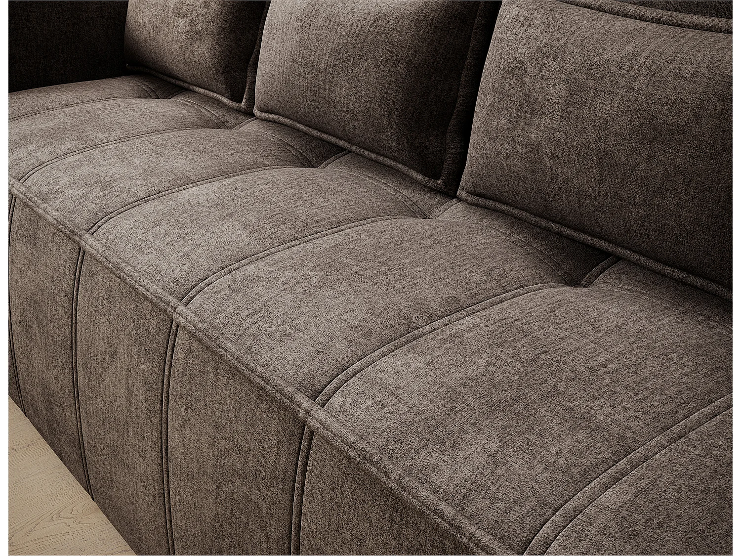 3 Pers. Canapé Venetia/Tissu/Marron