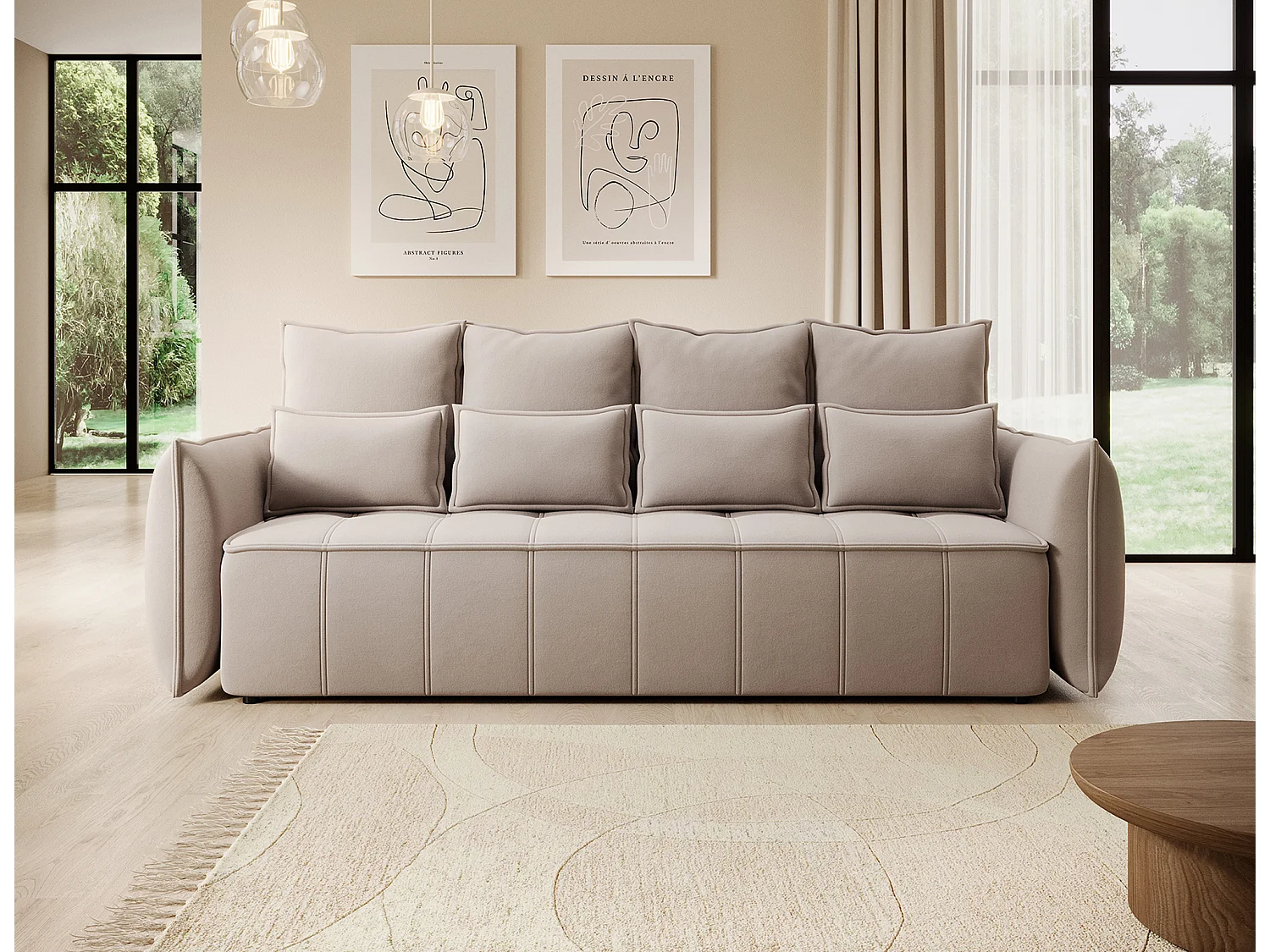 3 Pers. Canapé Venetia/Tissu/Beige