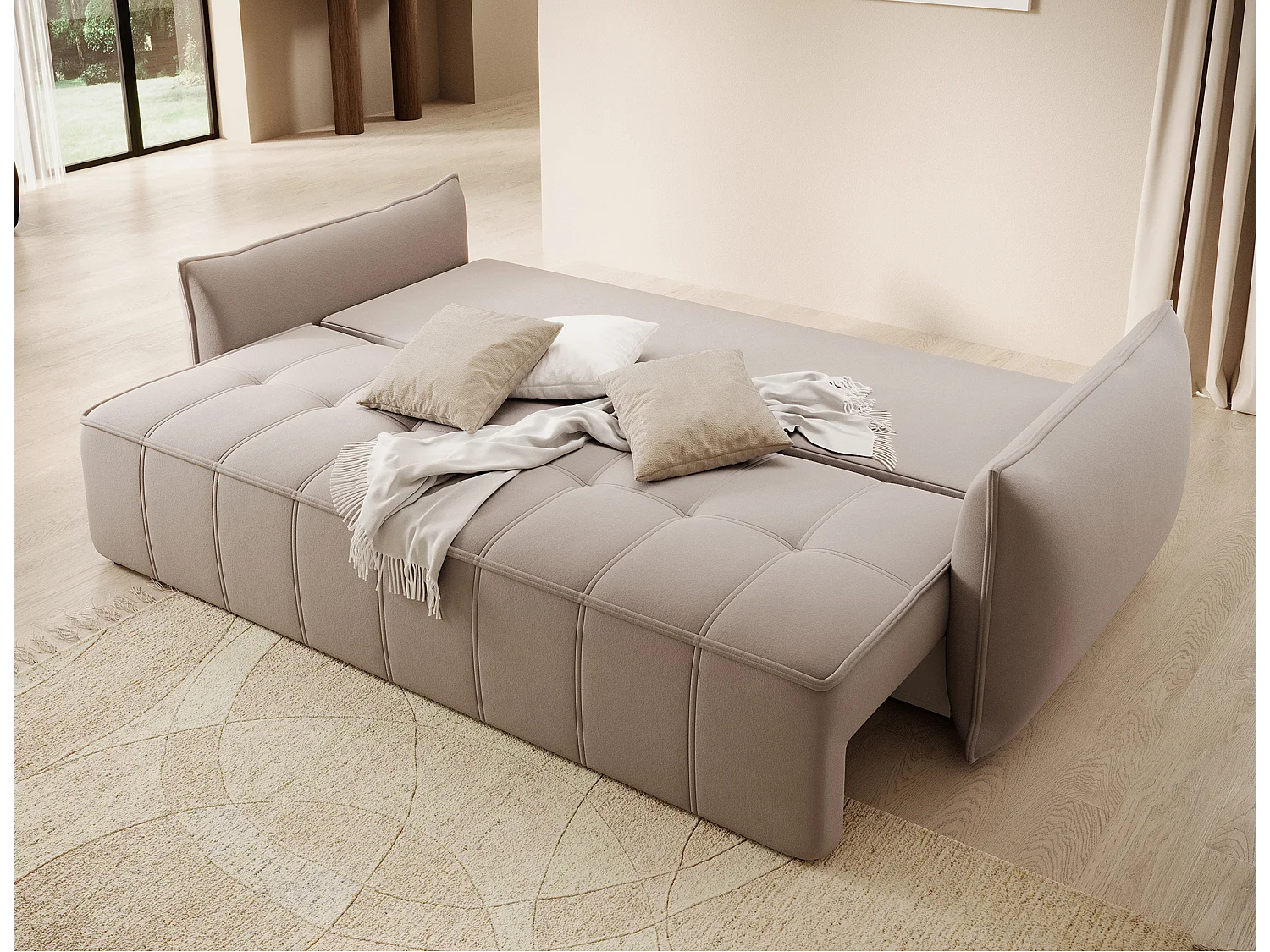 3 Pers. Divano Venetia/Tessuto/Beige