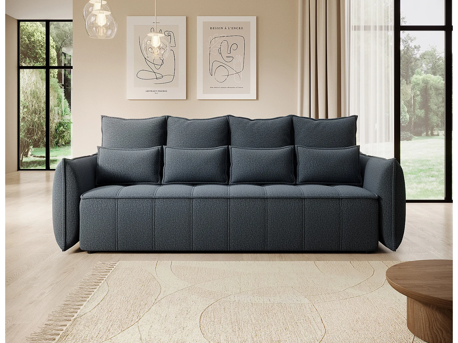 3 Pers. Canapé Venetia/Tissu/Anthracite