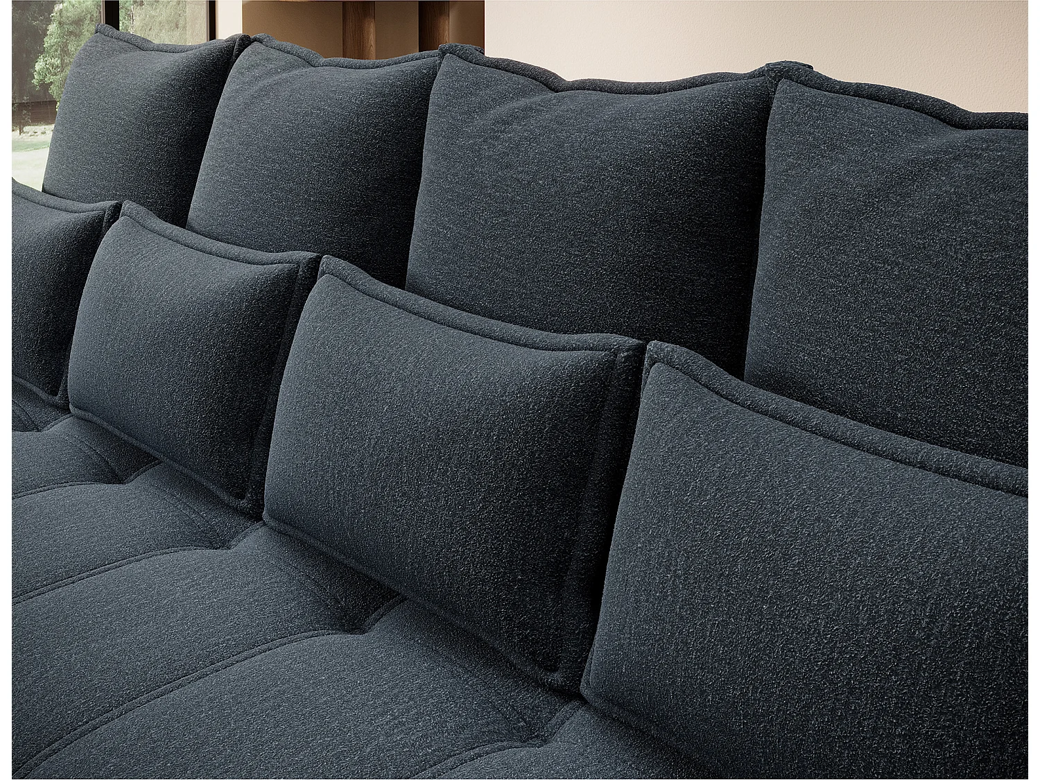 3 Pers. Canapé Venetia/Tissu/Anthracite