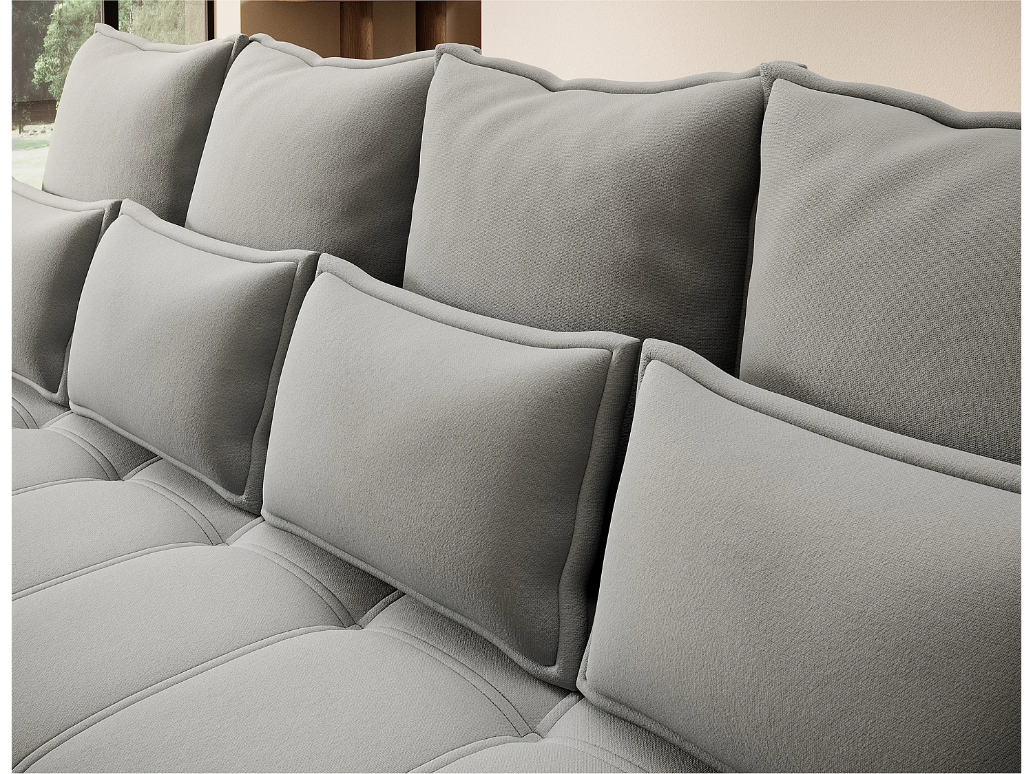 3 Pers. Canapé Venetia/Tissu/Gris